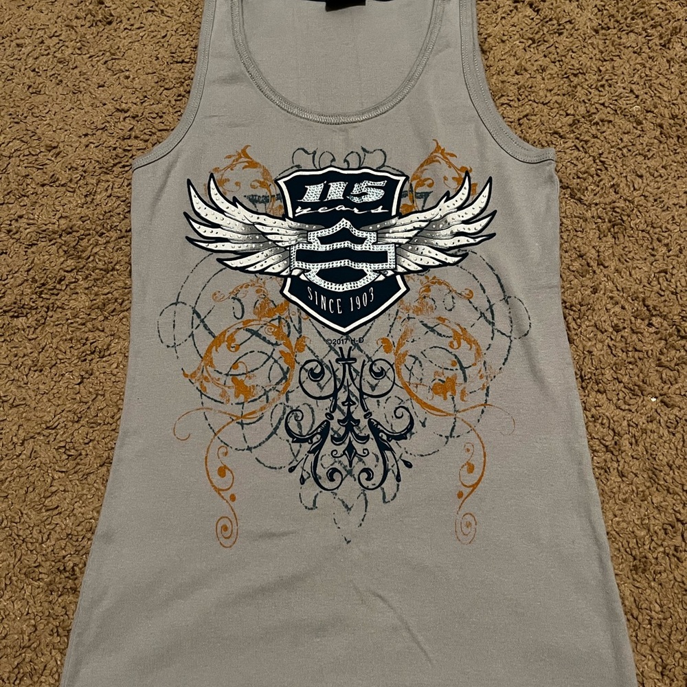 Womens 115th Anniversary Harley Davidson Tank Top Small